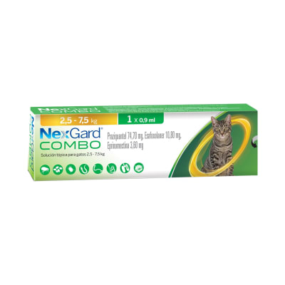 ANTIPARASITARIO INTERNO Y EXTERNO GATO - NEXGARD COMBO