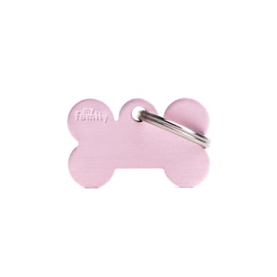 PLACA MASCOTA - MY FAMILY - BASIC ALUMINIUM PINK BONE1