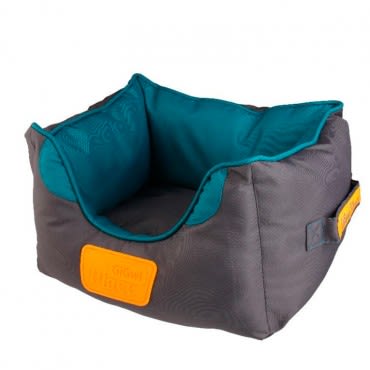 CAMA MASCOTA - GIGWI - CUADRADA GRIS VERDE CAMA MASCOTA - GIGWI - CUADRADA GRIS VERDE
