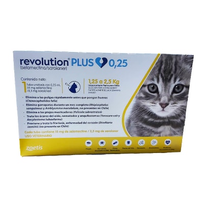 ANTIPARASITARIO INTERNO Y EXTERNO - REVOLUTION PLUS - 1.25 KG A 2.5 KG ANTIPARASITARIO INTERNO Y EXTERNO - REVOLUTION PLUS - 1.25 KG A 2.5 KG