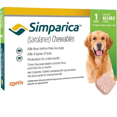 ANTIPARASITARIO EXTERNO PERRO - SIMPARICA - 20 A 40 KG