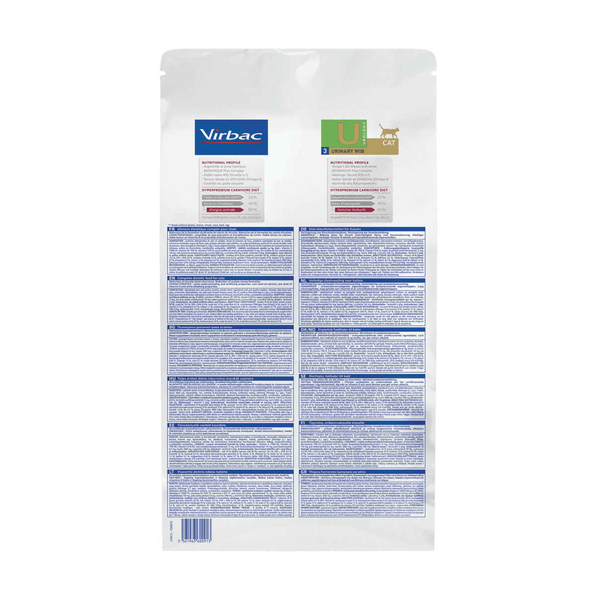 ALIMENTO GATO - VIRBAC - UROLOGY 3 - URINARY WIB1