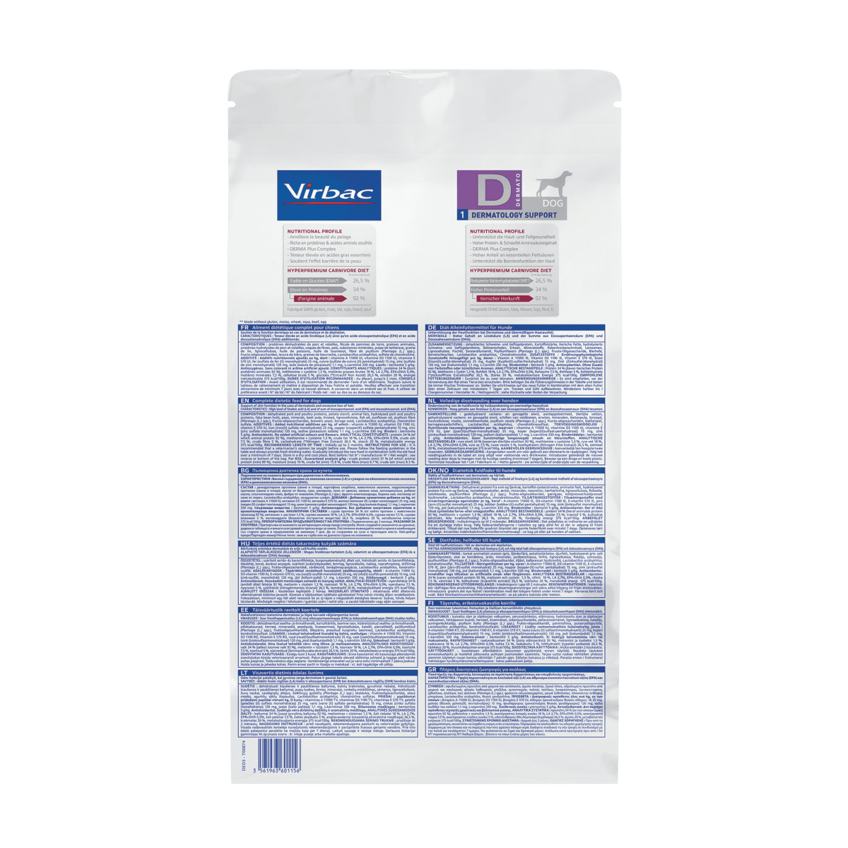 ALIMENTO PERRO - VIRBAC - DERMATOLOGY SUPPORT2