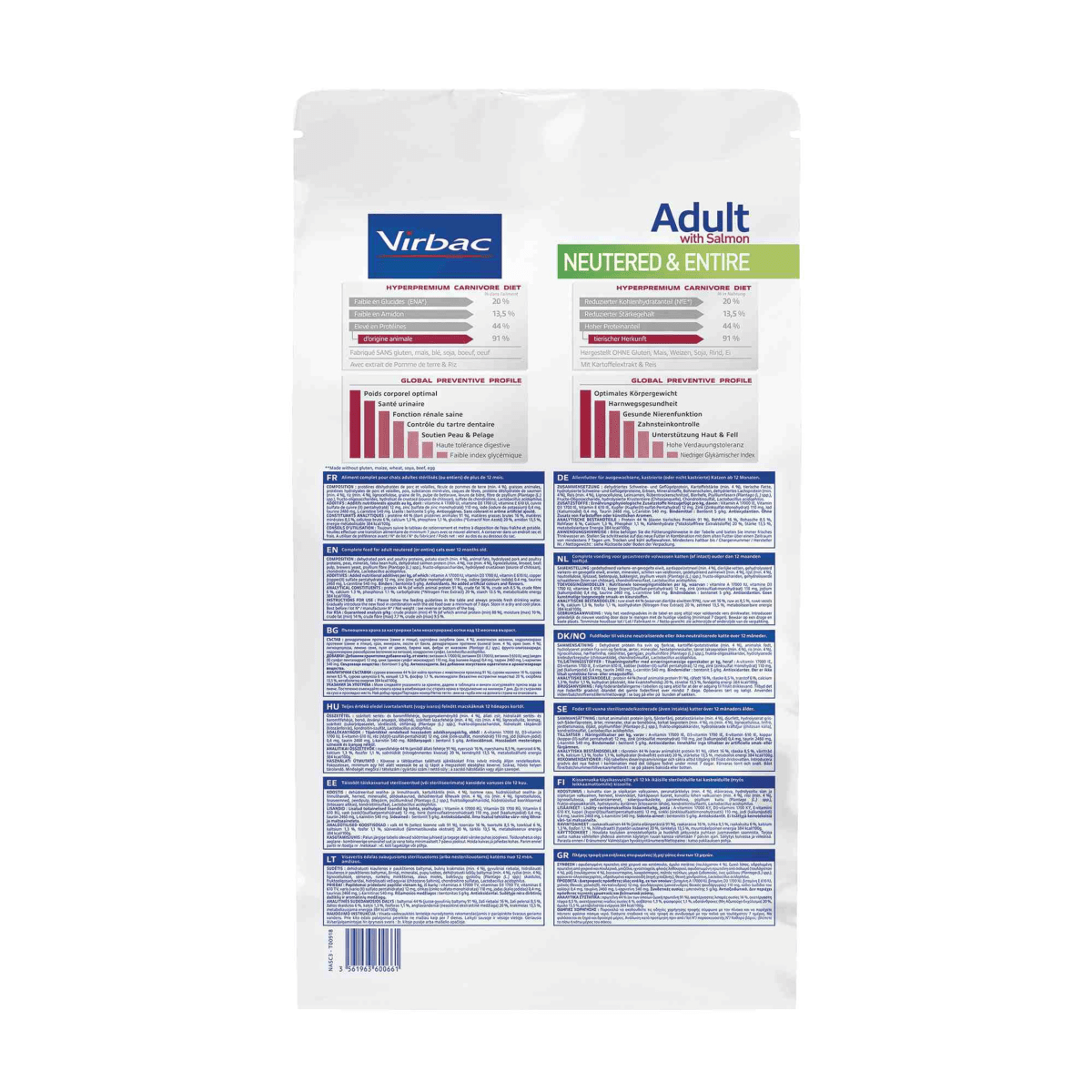 ALIMENTO GATO - VIRBAC - NEUTERED & ENTIRE ADULTO SALMON2