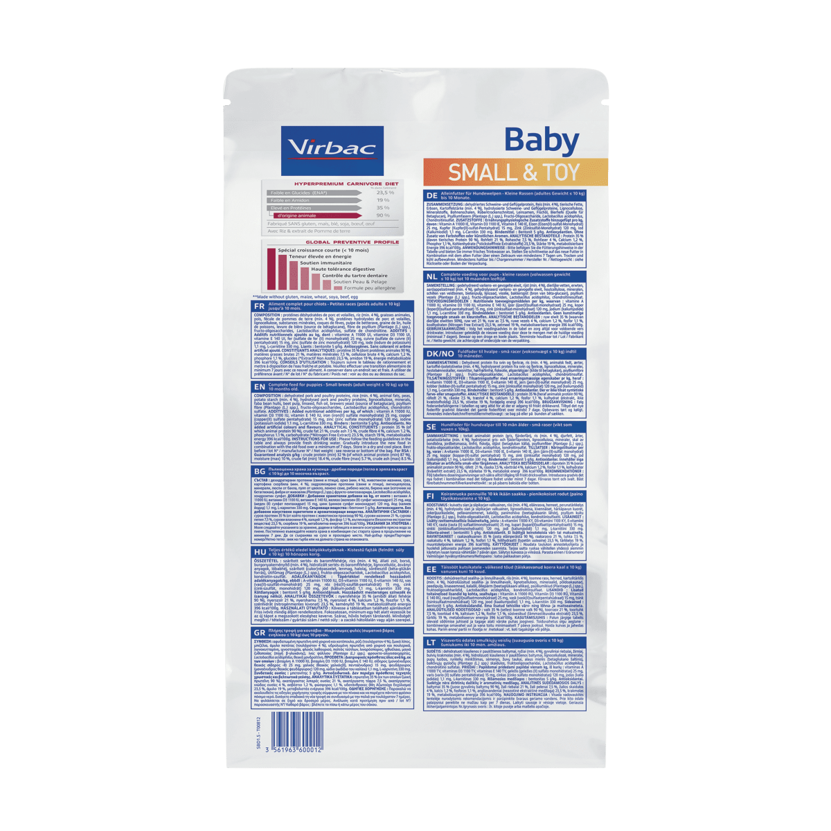 ALIMENTO PERRO - VIRBAC - BABY SMALL & TOY2