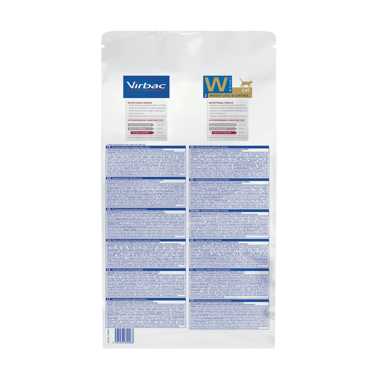 ALIMENTO GATO - VIRBAC - WEIGHT LOSS & CONTROL2