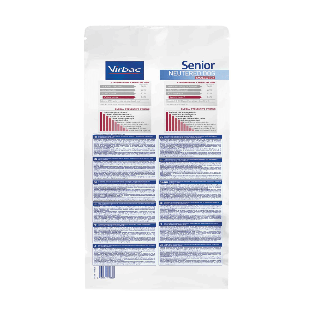 ALIMENTO PERRO - VIRBAC - SENIOR NEUTERED DOG SMALL & TOY2