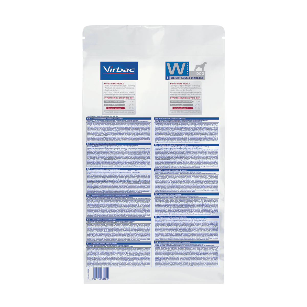 ALIMENTO PERRO - VIRBAC - WEIGHT LOSS & DIABETES2