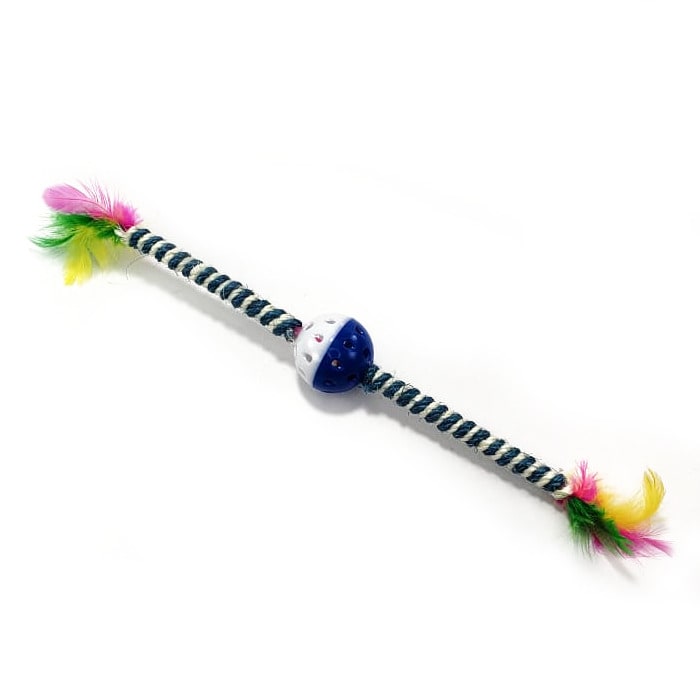 JUGUETE GATO - WONDER CAT - CASCABEL CON PLUMAS 1