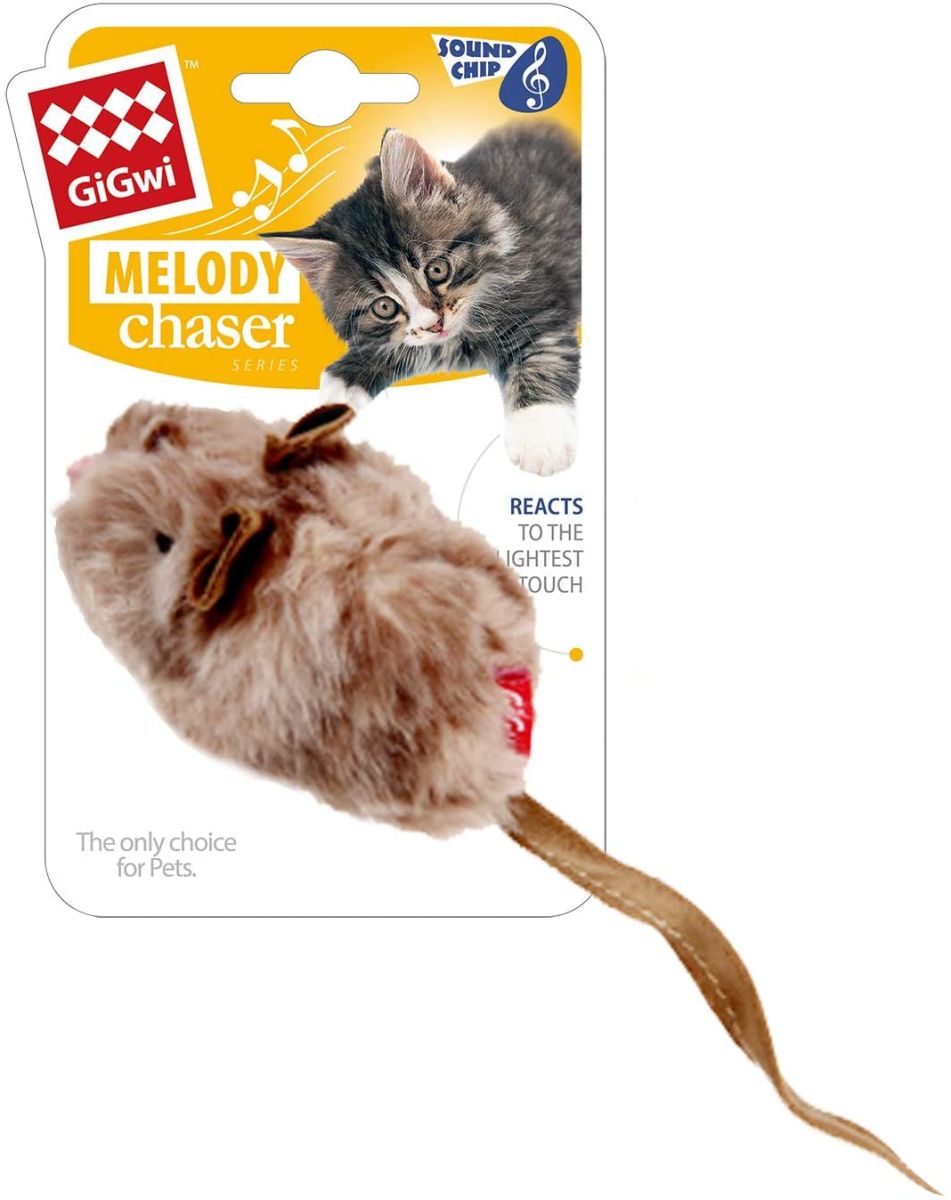JUGUETE MASCOTA - GIGWI - RATÓN MELODY CHASER 1