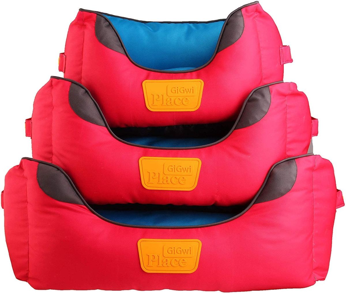 CAMA MASCOTA - GIGWI - CUADRADA CELESTE ROSADO 0