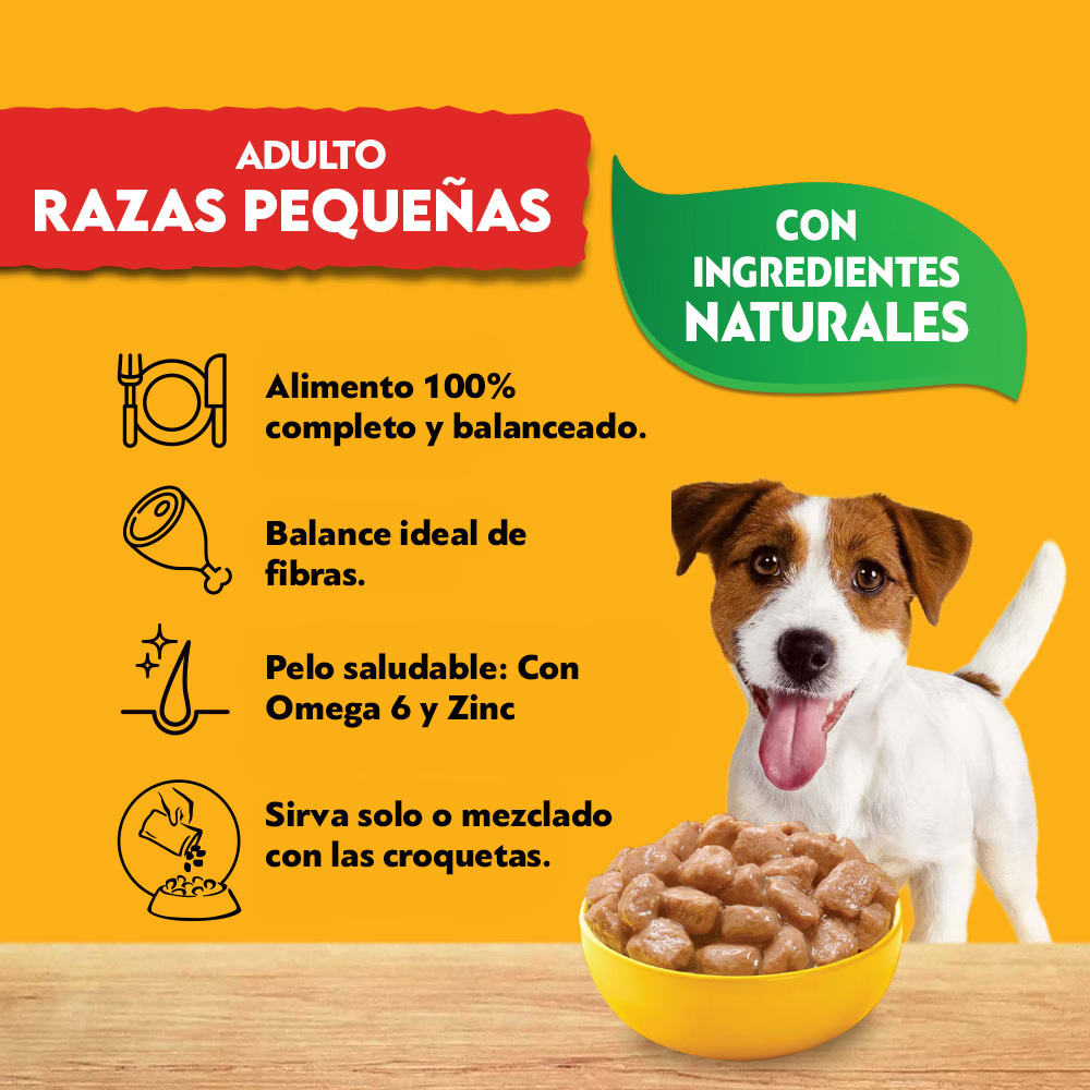 ALIMENTO HUMEDO PERRO - PEDIGREE - POUCH ADULTO RAZA PEQUEÑA POLLO3