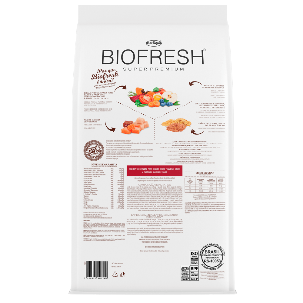 ALIMENTO PERRO - BIOFRESH - SENIOR RAZA PEQ/MINI1