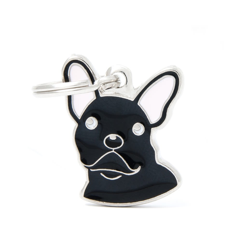 PLACA MASCOTA - MY FAMILY - FRIENDS BLACK FRENCH BULLDOG 0