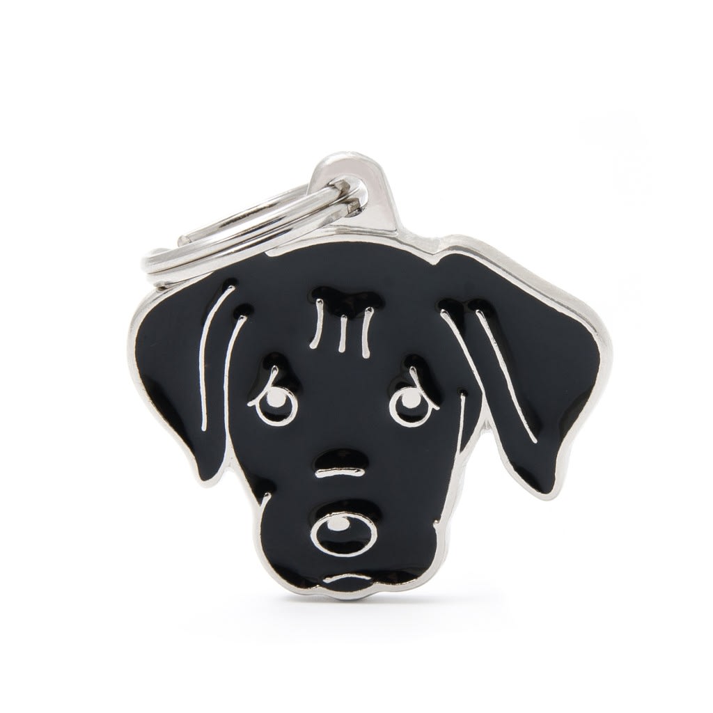PLACA MASCOTA - MY FAMILY - FRIENDS BLACK LABRADOR1