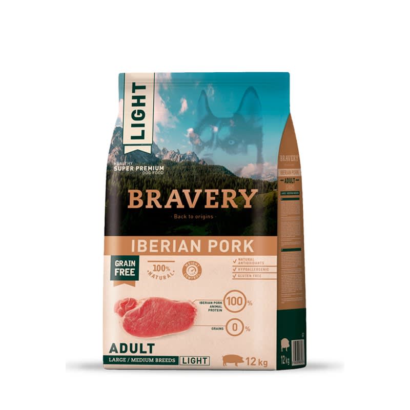 ALIMENTO PERRO - BRAVERY - ADULTO MEDIUM/LARGE BREEDS LIGHT IBERIAN PORK 0