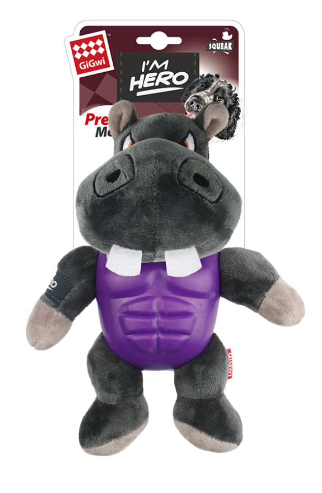 JUGUETE MASCOTA - GIGWI - I'M HERO HIPOPOTAMO1