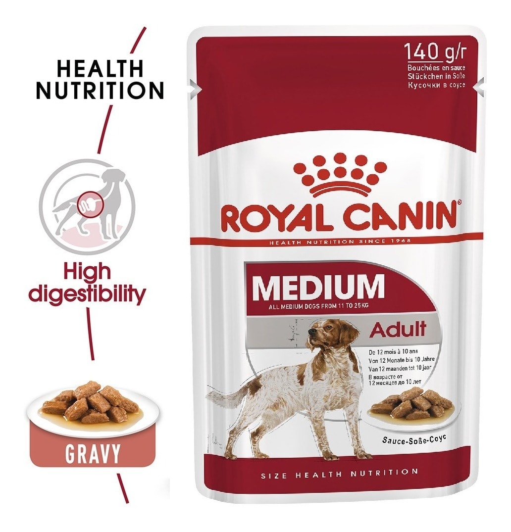 ALIMENTO HUMEDO PERRO - ROYAL CANIN - POUCH MEDIUM ADULT1