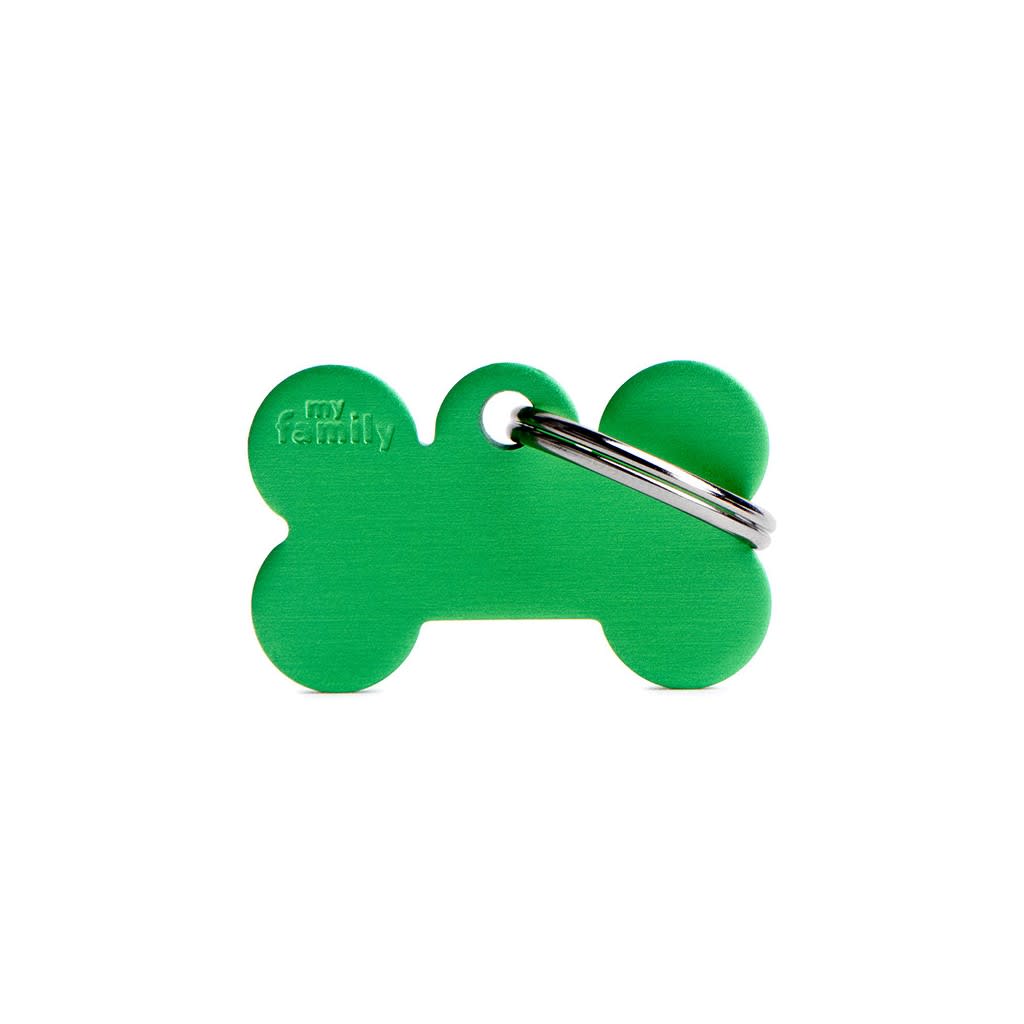 PLACA MASCOTA - MY FAMILY - BASIC ALUMINIUM GREEN BONE 0