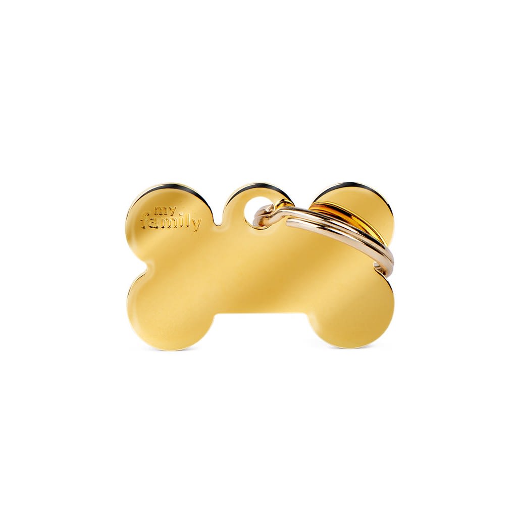 PLACA MASCOTA - MY FAMILY - BASIC GOLDEN BRASS BONE 0