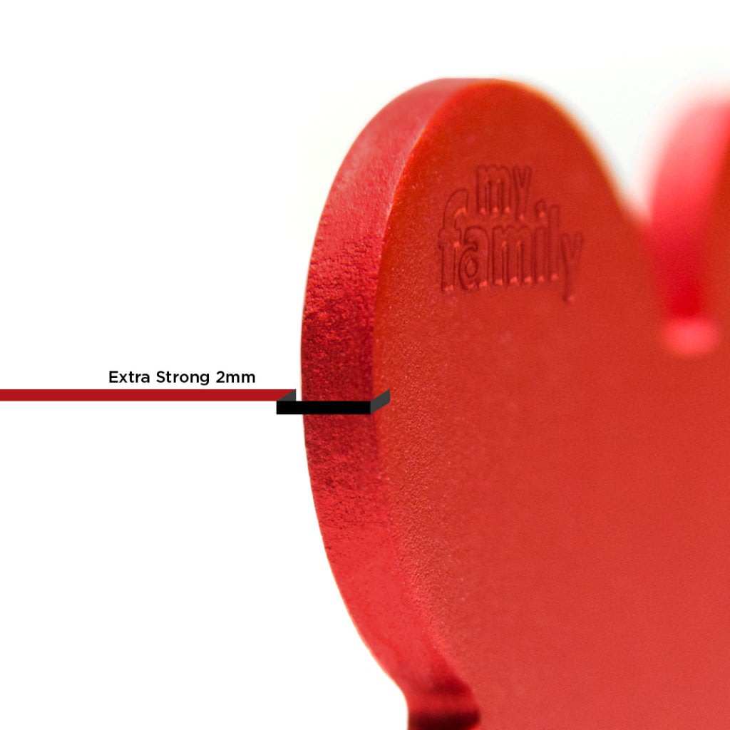 PLACA MASCOTA - MY FAMILY - BASIC ALUMINIUM RED BONE2
