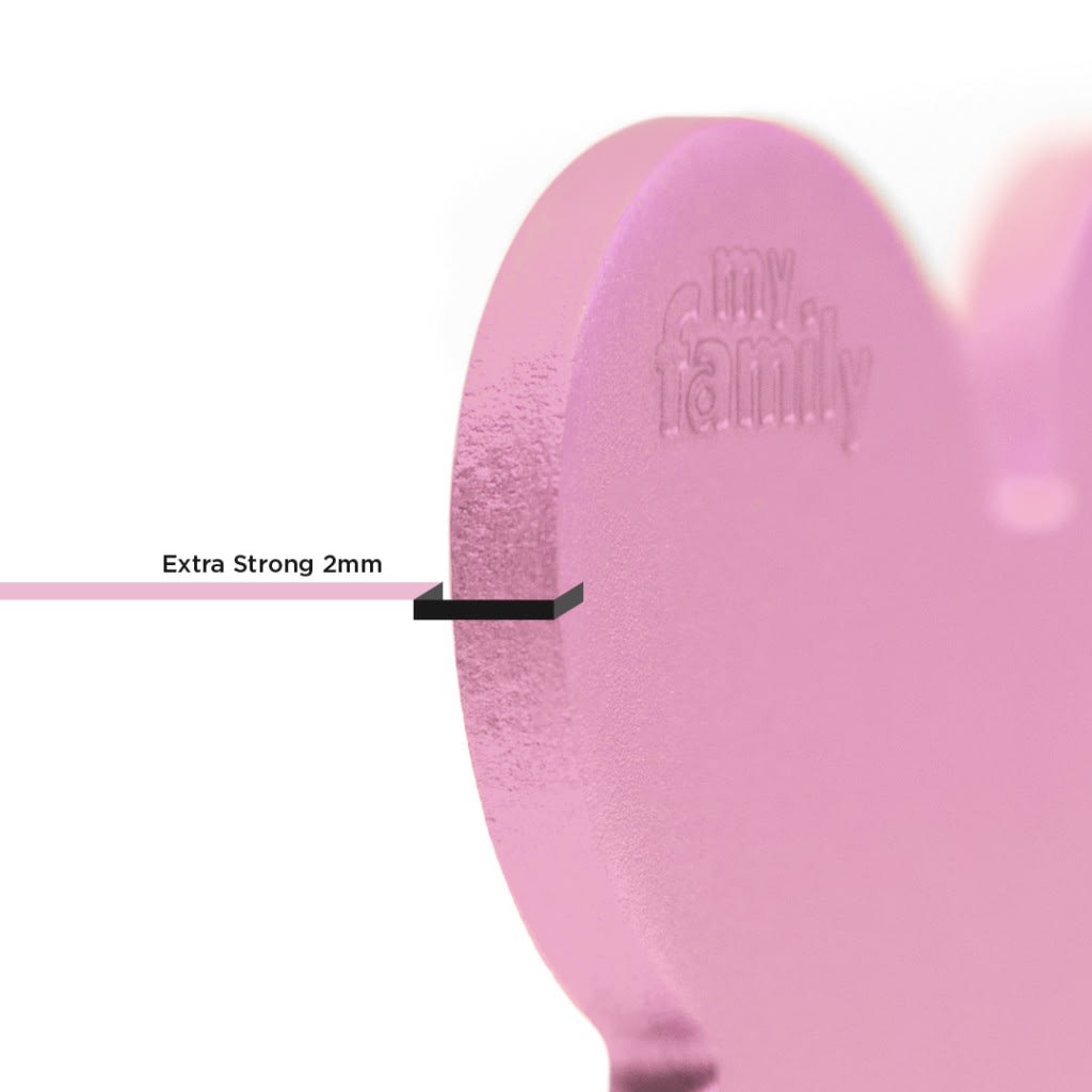 PLACA MASCOTA - MY FAMILY - BASIC ALUMINIUM PINK ROUND2