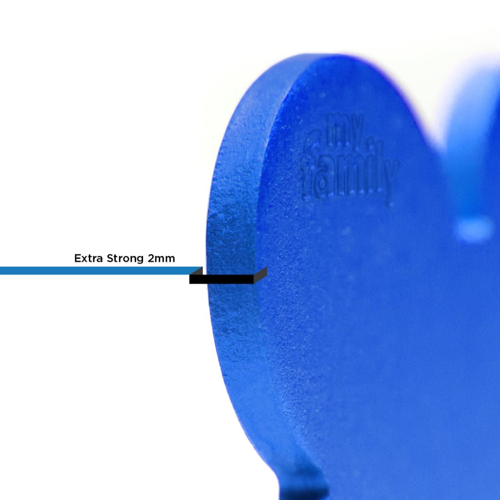 PLACA MASCOTA - MY FAMILY - BASIC ALUMINIUM BLUE HEART2