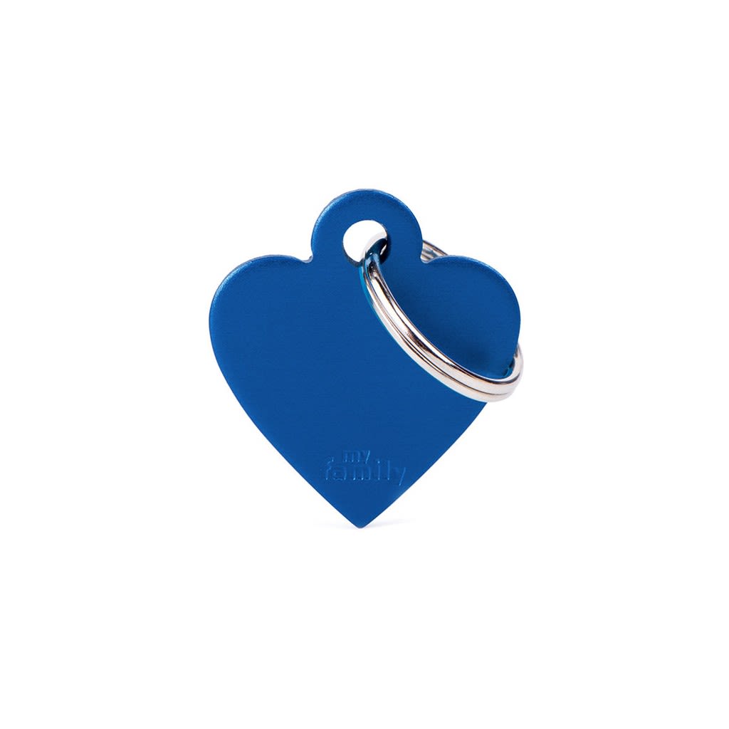 PLACA MASCOTA - MY FAMILY - BASIC ALUMINIUM BLUE HEART 0