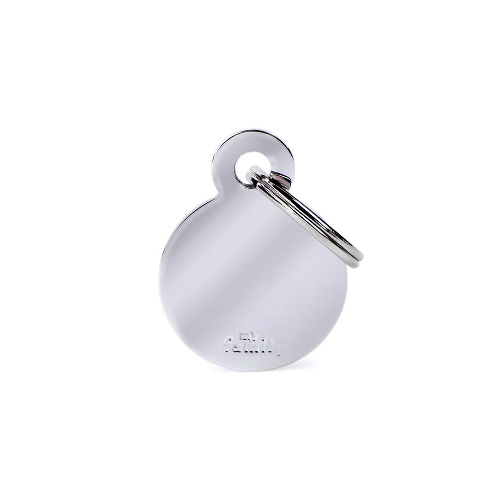 PLACA MASCOTA - MY FAMILY - BASIC CHROME ROUND 0