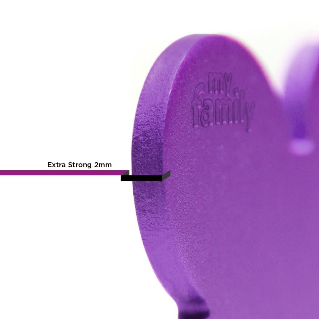 PLACA MASCOTA - MY FAMILY - BASIC ALUMINIUM PURPLE ROUND2