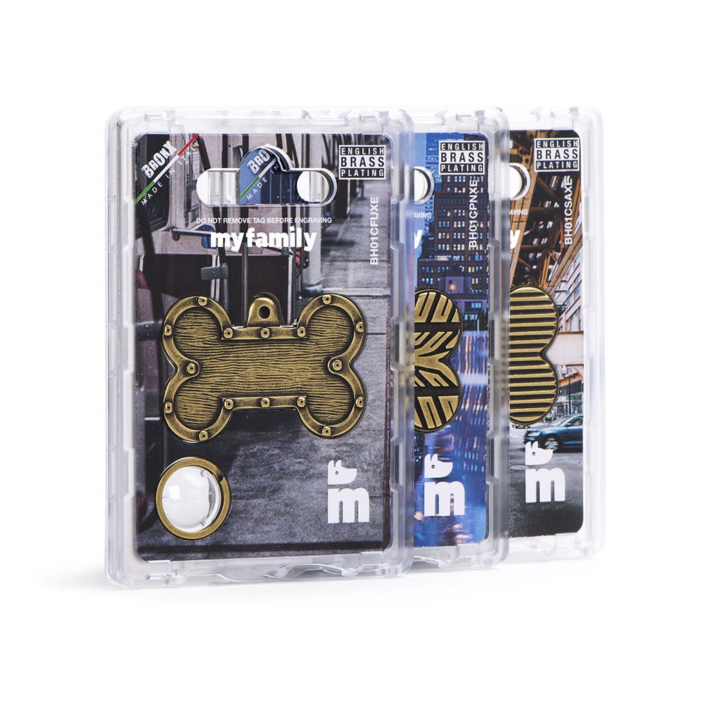 PLACA MASCOTA - MY FAMILY - BRONX FUTURISTIC ENGLISH BRASS2