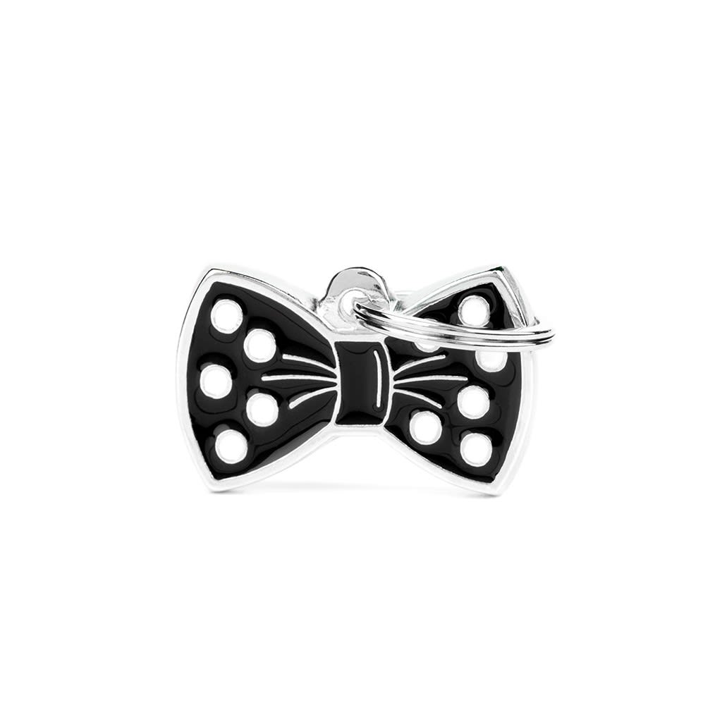 PLACA MASCOTA - MY FAMILY - CHARMS BOW TIE BLACK 0