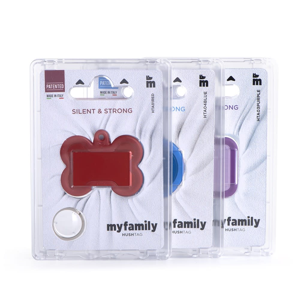 PLACA MASCOTA - MY FAMILY - HUSHTAG PINK BONE PINK RUBBER2