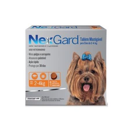 ANTIPARASITARIO EXTERNO PERRO - NEXGARD - 2 A 4 KG MASTICABLE1