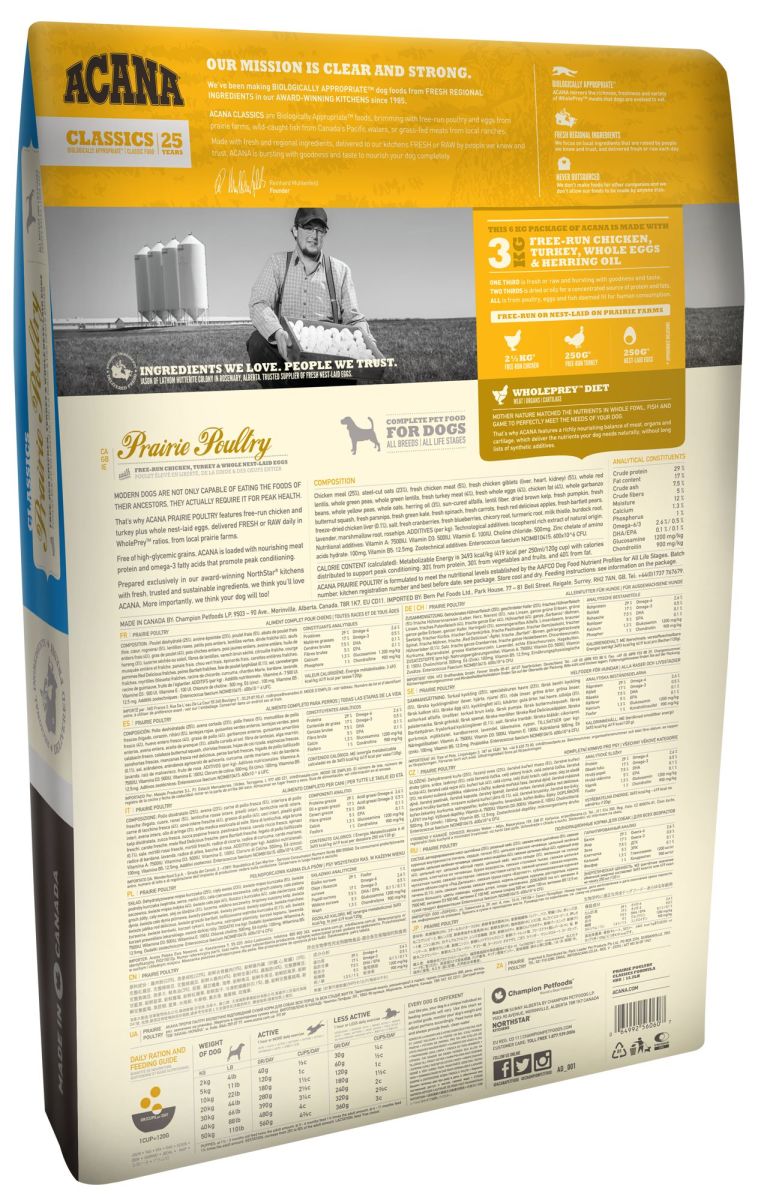 ALIMENTO PERRO - ACANA - CLASSIC PRAIRIE POULTRY2