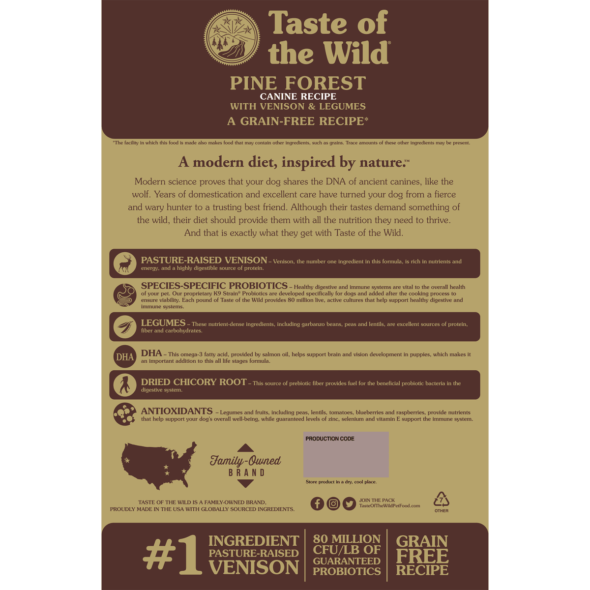 ALIMENTO PERRO - TASTE OF THE WILD -PINE FOREST VENISON ADULTO2
