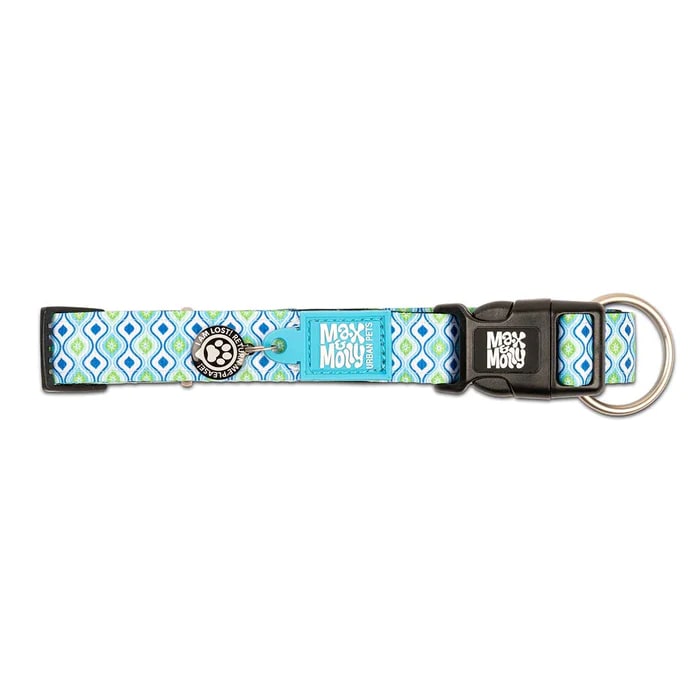 COLLAR MASCOTA - MAX & MOLLY - RETRO BLUE3