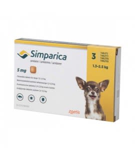 ANTIPARASITARIO EXTERNO PERRO - SIMPARICA - 1,3 A 2,5 KG1