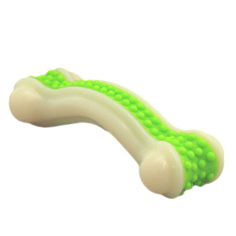 JUGUETE MASCOTA - MASCAN - HUESO CURVO VERDE3