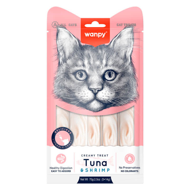 SNACK DE GATO - WANPY - CREAMY ATUN CON CAMARÓN1
