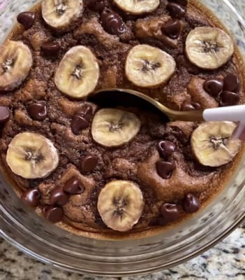 Postre de plátano y chocolate 