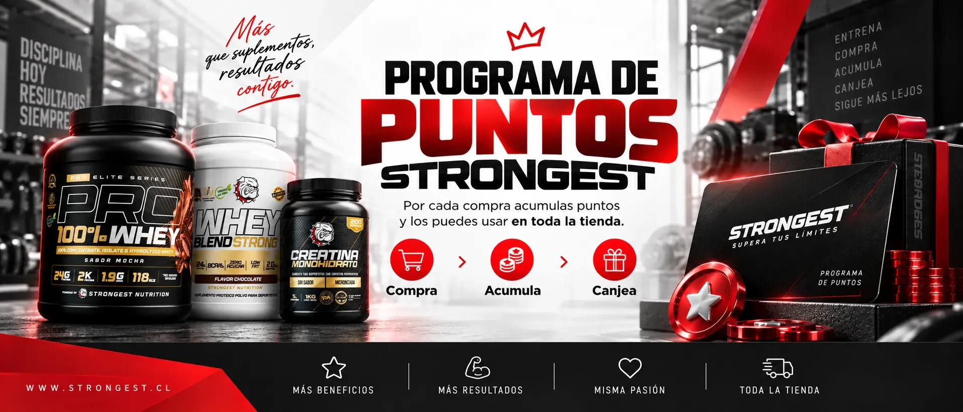 Programa de Puntos Strongest - Compra, acumula y canjea