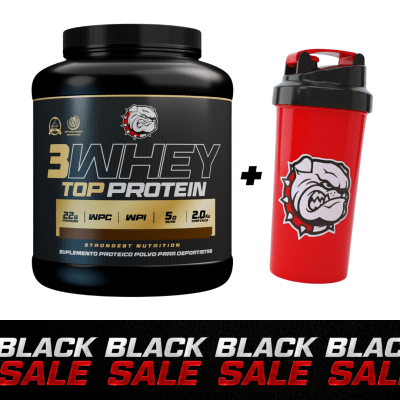 3WHEY TOP PROTEIN + SHAKER STRONG