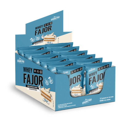 SHARK WHEY ALFAJOR - 12 UNI - CHOCOLATE BLANCO