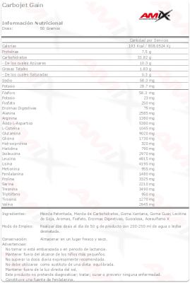 Amix Carbojet Gain 4.9 libras Amix Carbojet Gain 4.9 libras