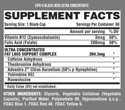 Nutrex Lipo 6 Black Hers 60 cápsulas Nutrex Lipo 6 Black Hers 60 cápsulas