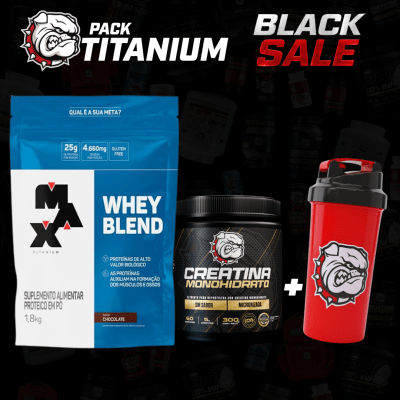 PACK TITANIUM - WHEY 1,8 KG + CREATINA 300G + SHAKER DE REGALO