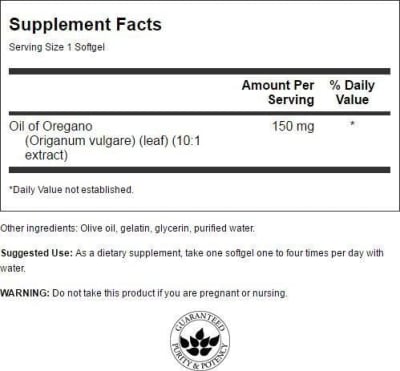 Oregano Oil Extract 150 mg 120 Soft Gel Oregano Oil Extract 150 mg 120 Soft Gel