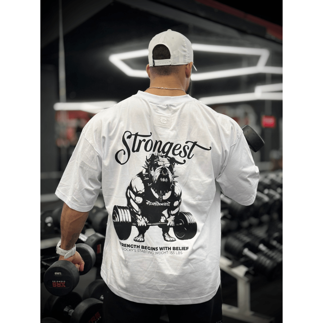 BOXY FIT STRONG - WHITE1