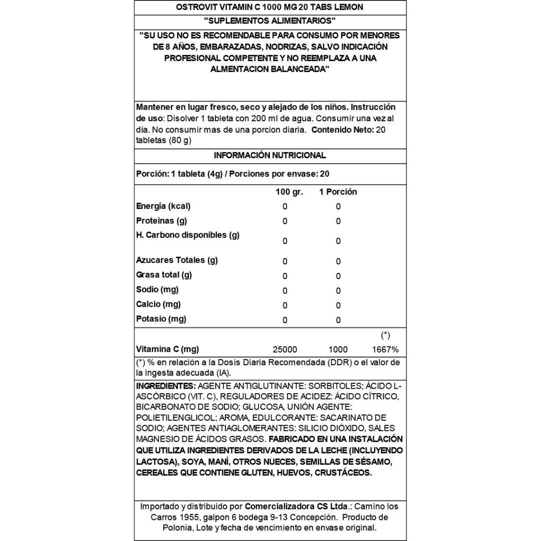 VITAMINA C 1000 MG EFERVESCENTE2